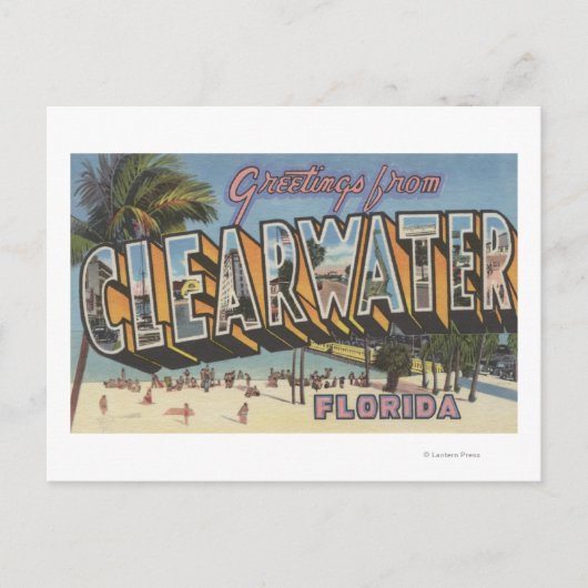 Clearwater, Florida – ラージレターシーン2 ポストカード (正面)