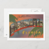 Clearwater, Florida – ラージレターシーン ポストカード (正面/裏面)