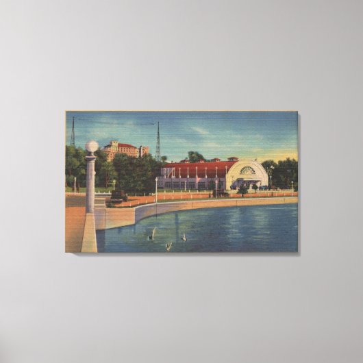 Clearwater, Florida – 市町村の表示 キャンバスプリント (正面)