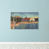 Clearwater, Florida – 市町村の表示 キャンバスプリント (インサイチュ (ウッドフロア))