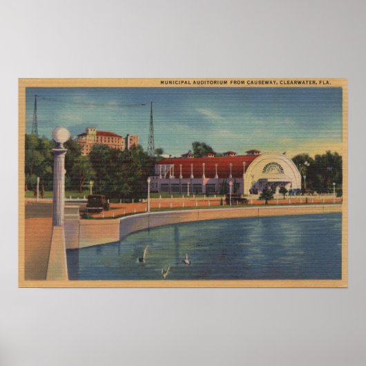 Clearwater, Florida – 市町村の表示 ポスター (正面)