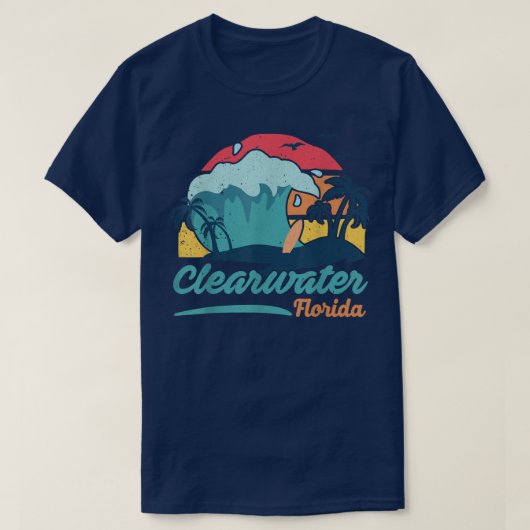 Clearwater Florida Beach Summer Surfing SunSet Pal Tシャツ (デザイン正面)
