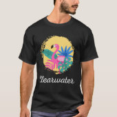 Clearwater Florida Beach Tropical  Flamingo Tシャツ (正面)