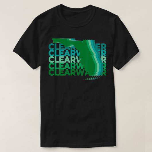 Clearwater Florida Green Repeat FL City  Tシャツ (デザイン正面)