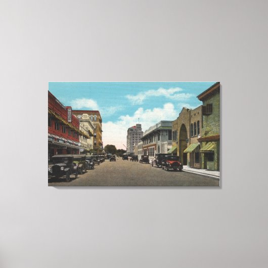 Clearwater, Florida - South View of Ft.ハリソン キャンバスプリント (正面)