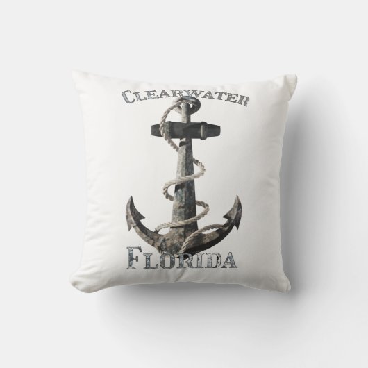 Clearwater Florida Vacation Nautical Anchor クッション (正面)
