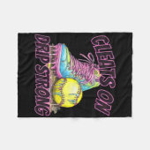 Cleats On Drip Strong Softll Drip Softll Mom Retro フリースブランケット (正面(横))