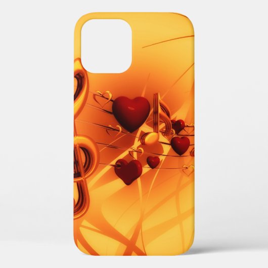 Clef grades love heart music Case-Mate iPhoneケース (裏面)