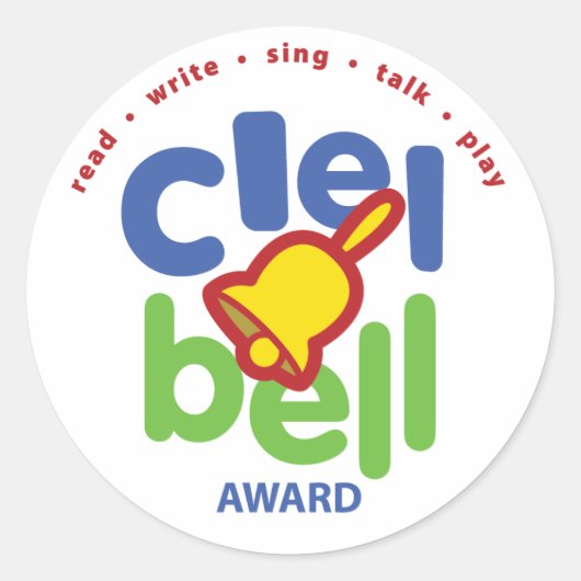 CLEL Bell Awardステッカー ラウンドシール (正面)