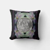 Clematisフラワー花びら抽象芸術写真の追加 クッション (正面)