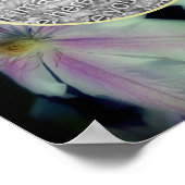 Clematisフラワー花びら抽象芸術写真の追加 ポスター (角)
