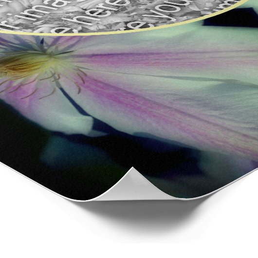 Clematisフラワー花びら抽象芸術写真の追加 ポスター (角)