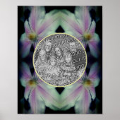 Clematisフラワー花びら抽象芸術写真の追加 ポスター (正面)