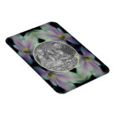 Clematisフラワー花びら抽象芸術写真の追加 マグネット (右側)