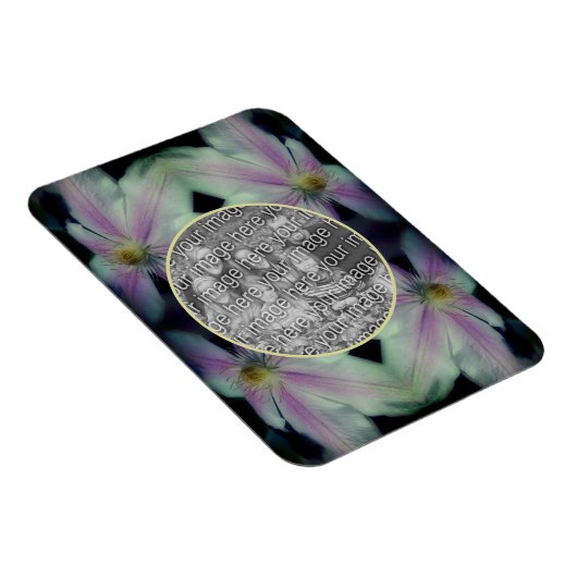 Clematisフラワー花びら抽象芸術写真の追加 マグネット (右側)