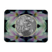 Clematisフラワー花びら抽象芸術写真の追加 マグネット (横)