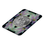 Clematisフラワー花びら抽象芸術写真の追加 マグネット (左側)