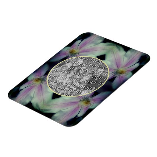 Clematisフラワー花びら抽象芸術写真の追加 マグネット (左側)