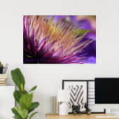 Clematisマクロプリント ポスター (ホームオフィス)