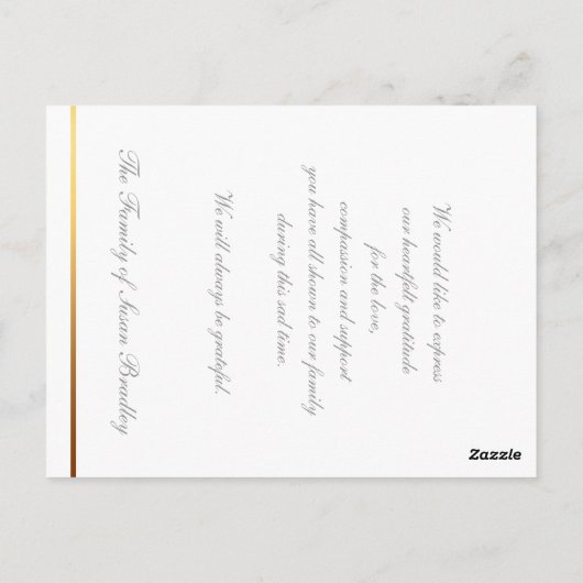 Clematis 2cフローラBWフォト悔やみや弔慰ありがとう ポストカード (裏面)