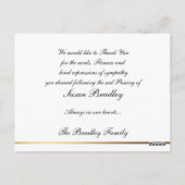 Clematis 3cフローラB&Wフォト悔やみや弔慰ありがとう ポストカード (裏面)