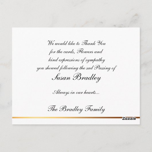 Clematis 3cフローラB&Wフォト悔やみや弔慰ありがとう ポストカード (裏面)