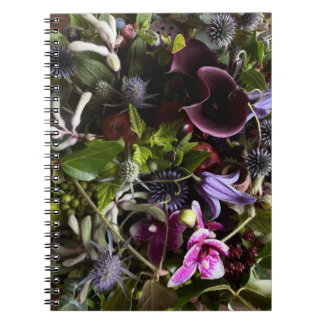 Clematis & Blue Floral Botanical Notebook ノートブック