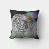 Clematis Flower花びらフレーム自分の写真を作成 クッション (正面)