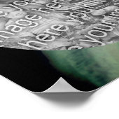 Clematis Flower花びらフレーム自分の写真を作成 ポスター (角)