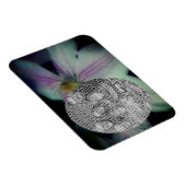 Clematis Flower花びらフレーム自分の写真を作成 マグネット (右側)