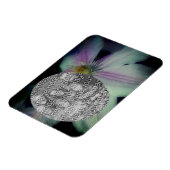 Clematis Flower花びらフレーム自分の写真を作成 マグネット (左側)