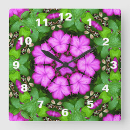 Clematis Kaleidoscope スクエア壁時計