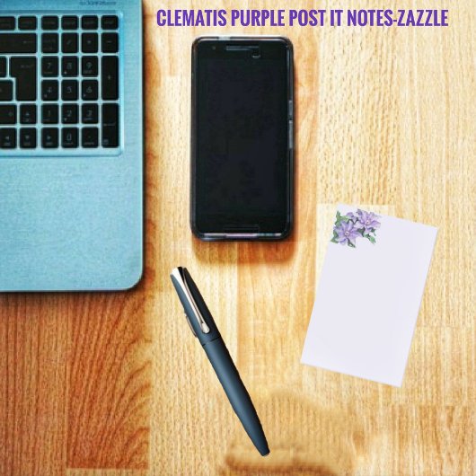 Clematis Purple Post-Itノート ポストイット