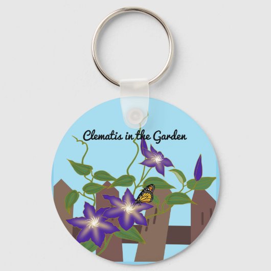 Clematis Vine in the Garden キーホルダー (正面)