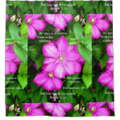 Clematis with Romans 5:3-5 シャワーカーテン (正面)