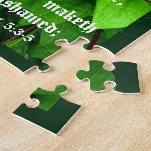 Clematis with Romans 5:3-5 ジグソーパズル (側面)