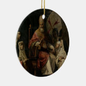 clement VIII法皇の賛美のCarmelite尼僧(油 セラミックオーナメント (右)