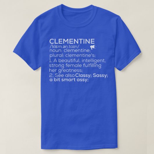 Clementine名Clementine定義Clementine F Tシャツ (デザイン正面)