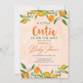 Clementine赤ちゃんシャワーの途中の小さなかわいこちゃん 招待状 (正面)