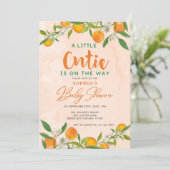 Clementine赤ちゃんシャワーの途中の小さなかわいこちゃん 招待状 (スタンド正面)
