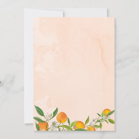 Clementine赤ちゃんシャワーの途中の小さなかわいこちゃん 招待状 (裏面)