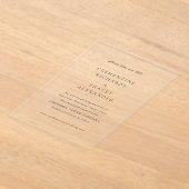 Clementine エレガントモダン Wedding Save the Date アクリル招待状 (レイダウン)