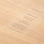 Clementine エレガントモダン Wedding Save the Date アクリル招待状 (レイダウン)