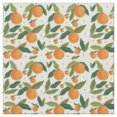 Clementine Grove Botanical Pattern with Green  ファブリック (クローズアップ)