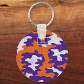 Clemson-Inspired Orange & Purple Tiger Camo キーホルダー (裏面)