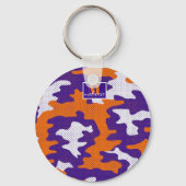 Clemson-Inspired Orange & Purple Tiger Camo キーホルダー (裏面)