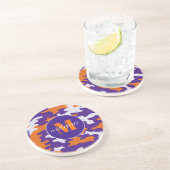 Clemson-Inspired Orange & Purple Tiger Camo コースター (側面)