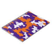 Clemson-Inspired Orange & Purple Tiger Camo ノートブック (左側)