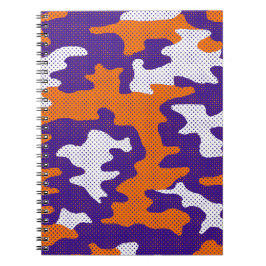 Clemson-Inspired Orange & Purple Tiger Camo ノートブック