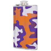 Clemson-Inspired Orange & Purple Tiger Camo フラスク (左)